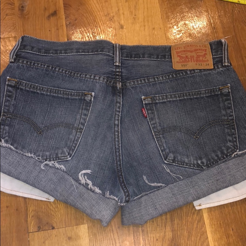 LEVIS Distressed Denim Jeans Cutoffs Shorts